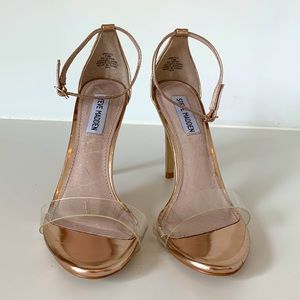 Steve Madden Rose Gold Ankle Strap Heels